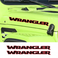 Наклейка на капот Wrangler для Jeep Wrangler Red Black (73x6 см)