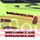 Наклейка на капот Wrangler для Jeep Wrangler Red Black (73x6 см)