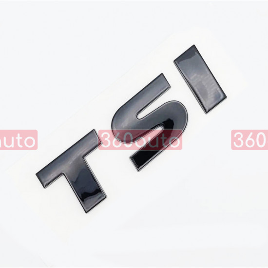 Автологотип шильдик эмблема надпись Volkswagen TSI черный на крышку багажника