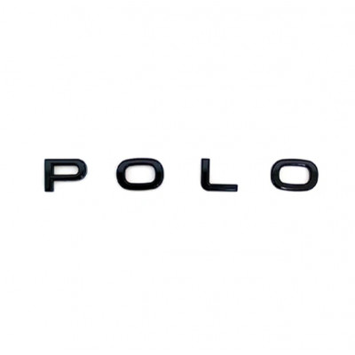 Автологотип шильдик логотип надпись Volkswagen Polo New на крышку багажника черный глянец
