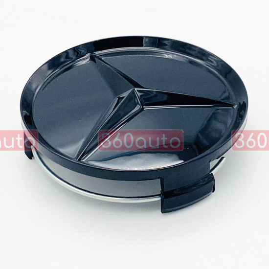 Колпачок на титановый диск Mercedes-Benz A2204000125 70-75мм черный глянец