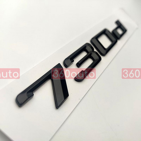 Автологотип шильдик емблема напис BMW 730d Black Shadow Edition