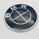 Автологотип шильдик эмблема BMW чорна 2pin 82мм