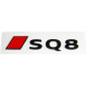 Автологотип шильдик емблема Audi SQ8 2023 Exclusive Black Edition на кришку багажника