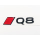 Автологотип емблема Audi Q8 2024- Exclusive Black Edition на кришку багажника з ромбом