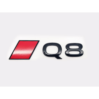 Автологотип емблема Audi Q8 2024- Exclusive Black Edition на кришку багажника