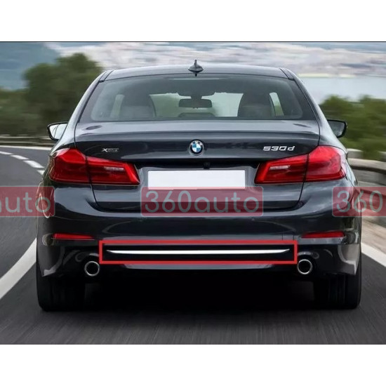 Молдинг заднего бампера на BMW 5 Series G30 2017-2020 Luxury Line оригинал 51127389971