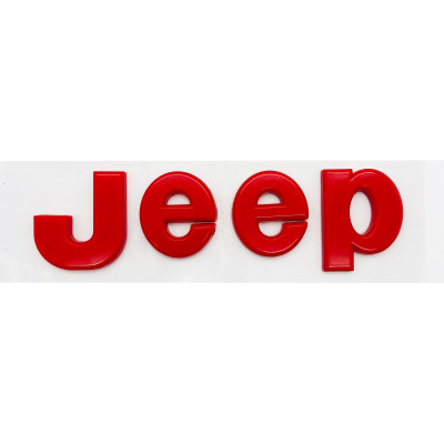 Автологотип емблема Jeep Red 140x40 червоний