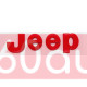 Автологотип эмблема Jeep Red 140x40 красный