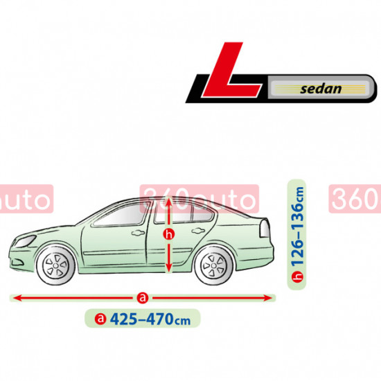 Тент автомобильный Kegel Membrane Garage L sedan 425-470см