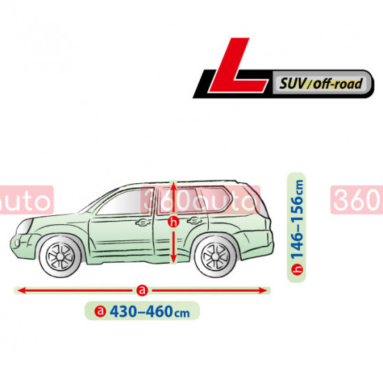 Тент автомобильный Kegel Membrane Garage L SUV Off Road 430-460см