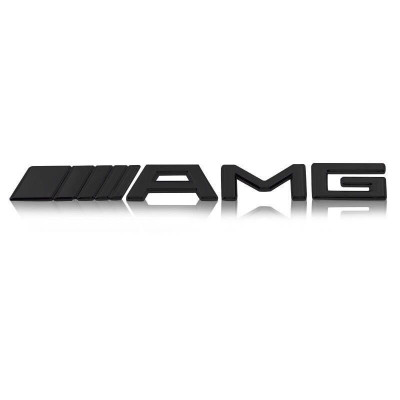 Автологотип шильдик эмблема надпись Mercedes AMG New черный мат