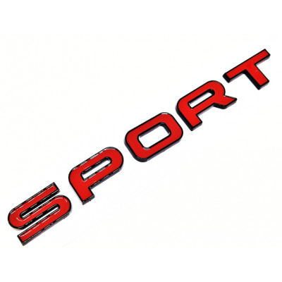 Автологотип шильдик емблема напис Range Rover Sport L494 - L461 2014+ Red Black