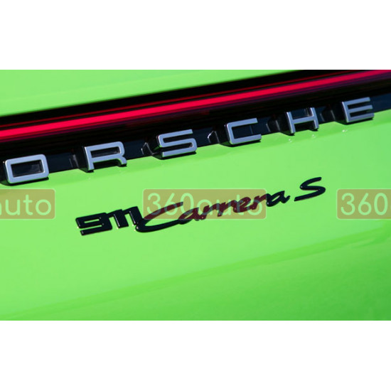 Автологотип шильдик эмблема надпись Porsche 911 Carrera Black черный глянец