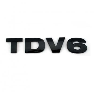 Автологотип шильдик емблема напис Land Rover TDV6 чорний глянець