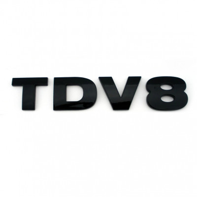Автологотип шильдик емблема напис Land Rover TDV8 чорний глянець