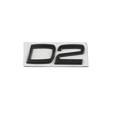 Автологотип шильдик эмблема надпись Volvo D2 Black глянец