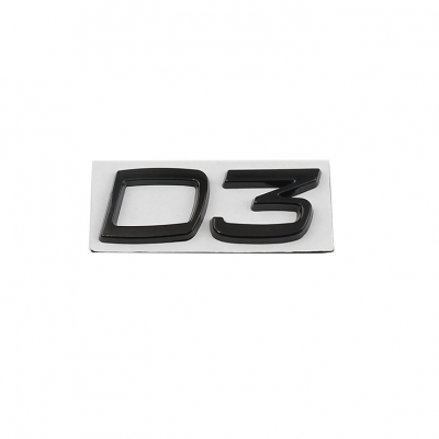 Автологотип шильдик эмблема надпись Volvo D3 Black глянец