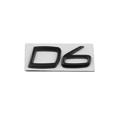 Автологотип шильдик эмблема надпись Volvo D6 Black глянец