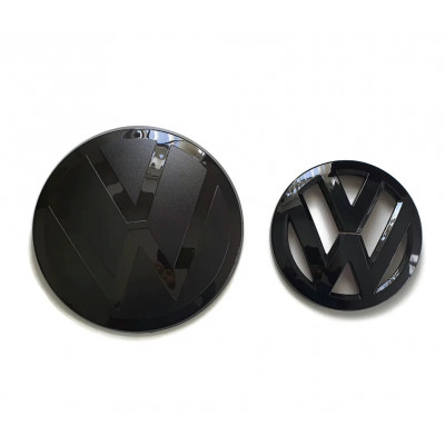 Автологотип емблема Volkswagen Tiguan 2015-2020 чорний глянець в решітку радіатора +на кришку багажника