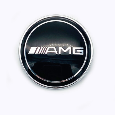 Автологотип емблема на капот Mercedes AMG чорний A0008171801 57мм