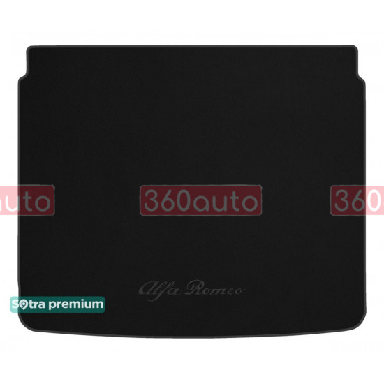 Двухслойные коврики Sotra Premium Black для Alfa Romeo Tonale (mkI)(не PHEV)(верхний уровень)(багажник) 2022→ (ST 91082-CH-Black)