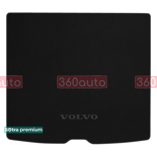 Двухслойные коврики Sotra Premium Black для Volvo C40 Recharge (mkI)(электро)(багажник) 2021→ (ST 91087-CH-Black)