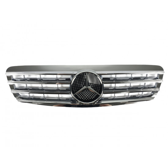 Решетка радиатора на Mercedes S-Class W220 1998-2002 CL Chrome MB-W22016