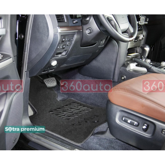 Двухслойные коврики Sotra Premium Black для Kia Sorento (mkIV)(дизель)(1-2 ряд) 2020- (ST 91094-CH-Black)