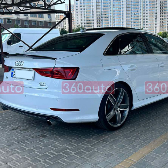 Спойлер на Audi A3 2012- Sedan V стиль чорний глянець