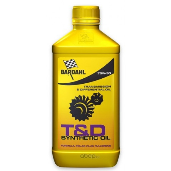 Трансмiсiйна олива BARDAHL T&D SYNTHETIC OIL 75W-90 1л. GL-4 GL-5 / MT-1 425140