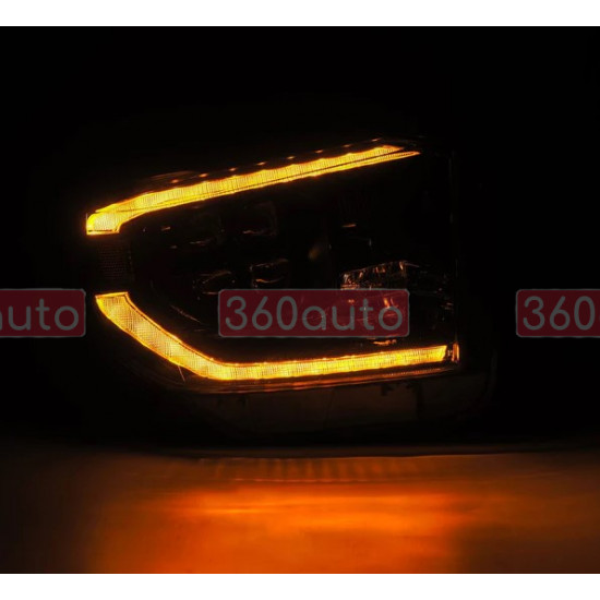 Передние фары для Toyota Tundra 2014-2021 AlphaRex LED цвет Alpha-Black