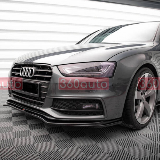 Решітки переднього бампера на Audi A4 B8 2011-2015 S-Line чорні