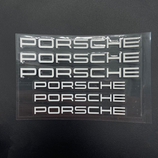 Наклейки на суппорт PORSCHE белые