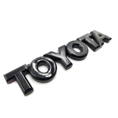 Автологотип емблема напис Toyota Black глянець