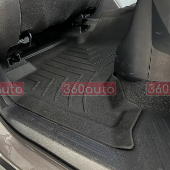 3D коврики для Toyota Land Cruiser Prado 250, Lexus GX 2024- черные задние WeatherTech HP 4418742IM