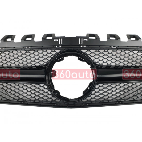 Решетка радиатора Full Black (без места под камеру) AMG на Mercedes A-Class W177 2018-2022