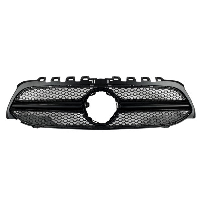 Решетка радиатора Full Black (без места под камеру) AMG на Mercedes A-Class W177 2018-2022