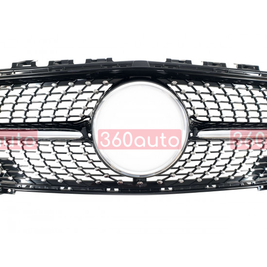 Решетка радиатора Black (без места под камеру) Diamond на Mercedes CLA-Class C118 2019-2022