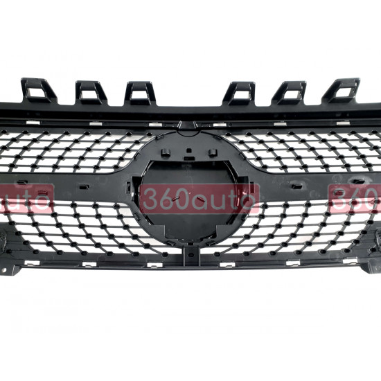 Решетка радиатора Black (без места под камеру) Diamond на Mercedes CLA-Class C118 2019-2022