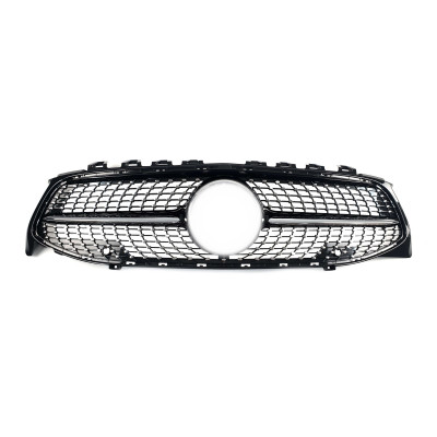 Решетка радиатора Black (без места под камеру) Diamond на Mercedes CLA-Class C118 2019-2022
