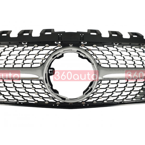 Решетка радиатора Silver (без места под камеру) Diamond на Mercedes A-Class W177 2018-2022