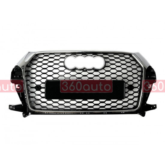 Решетка радиатора Chrome Black (в стиле RSQ3) на Audi Q3 2014-2018