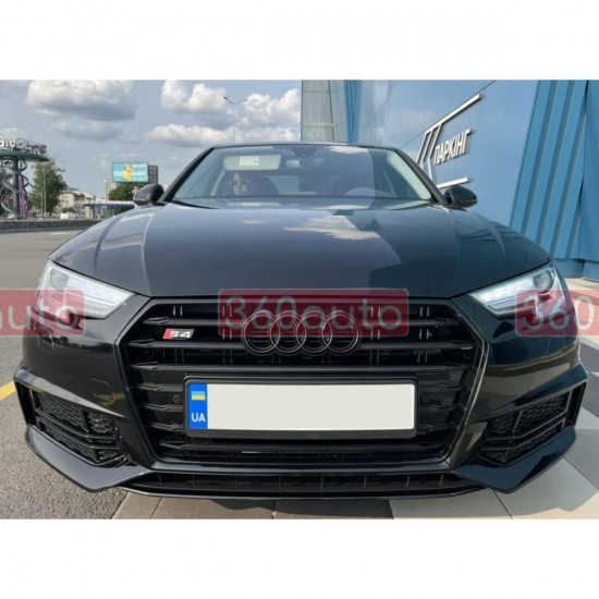 Решітка радіатора на Audi A4 B9 2015-2019 стиль S4 Black