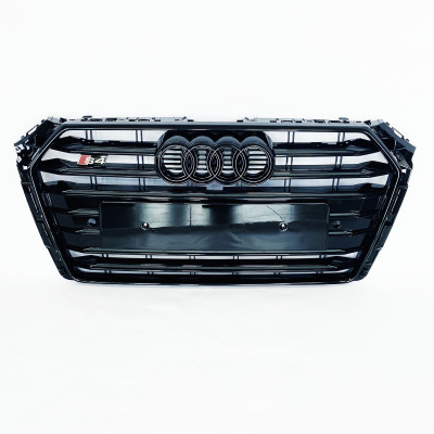 Решетка радиатора Full Black (в стиле S4) на Audi A4 B9 2015-2019