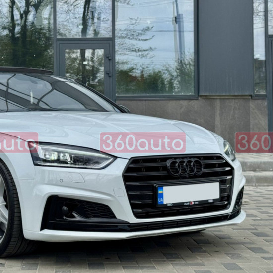 Решетка радиатора Full Black ( в стиле S5 ) на Audi A5 2016-2020