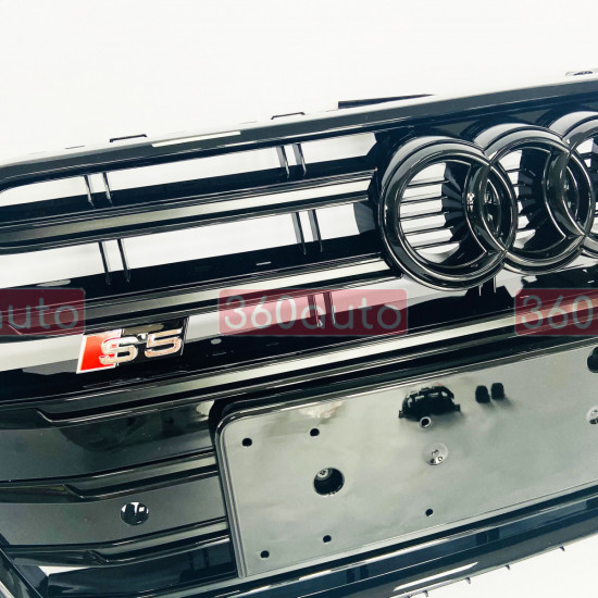 Решітка радіатора на Audi A5 2016-2020 стиль S5 Black