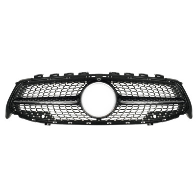 Решетка радиатора Black (с местом под камеру) Diamond на Mercedes CLA-Class C118 2019-2022