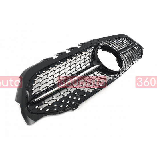 Решетка радиатора Black (с местом под камеру) Diamond на Mercedes A-Class W177 2018-2022