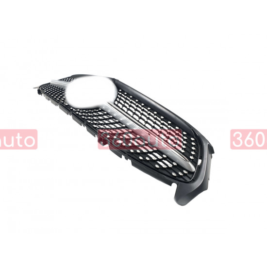 Решетка радиатора Silver (с местом под камеру) Diamond на Mercedes CLA-Class C118 2019-2022